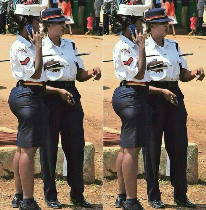 Big ass booty in uniform