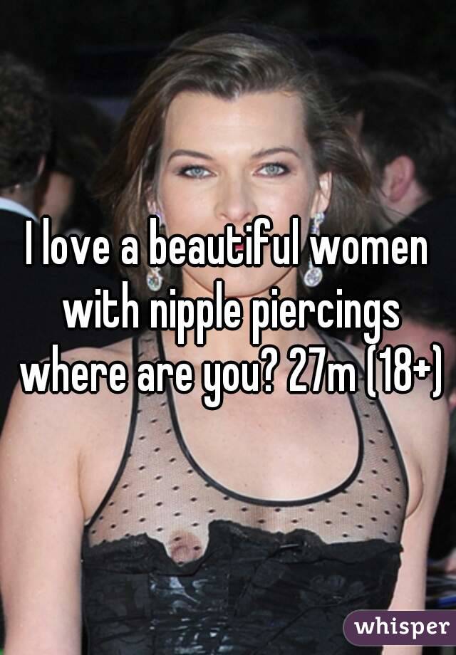 Women with nipple piercings