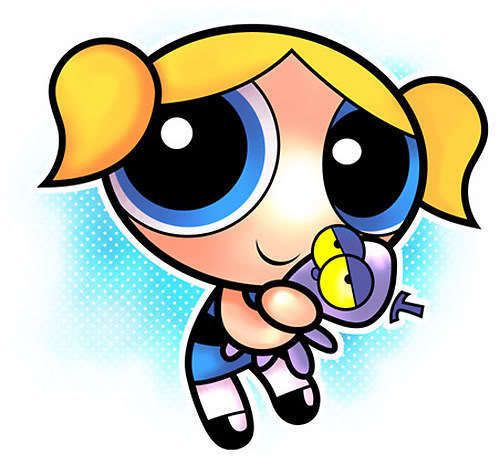 Cartoon characters powerpuff girls bubbles