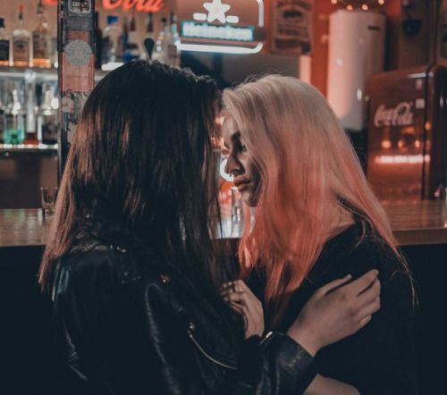 Lesbian drunk party girls kissing