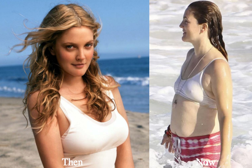 Drew barrymore breasts before