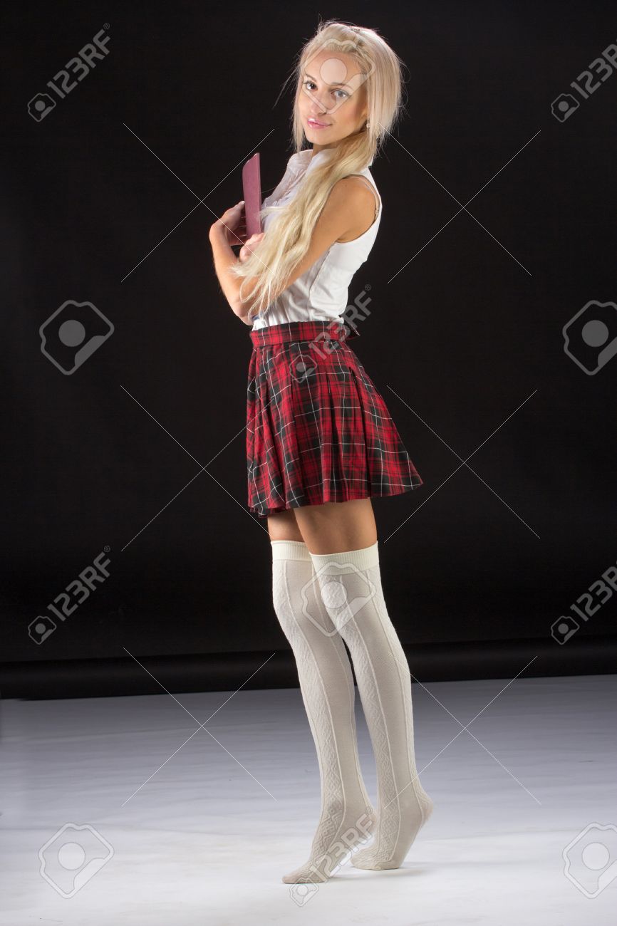 Sexy blonde girl uniform