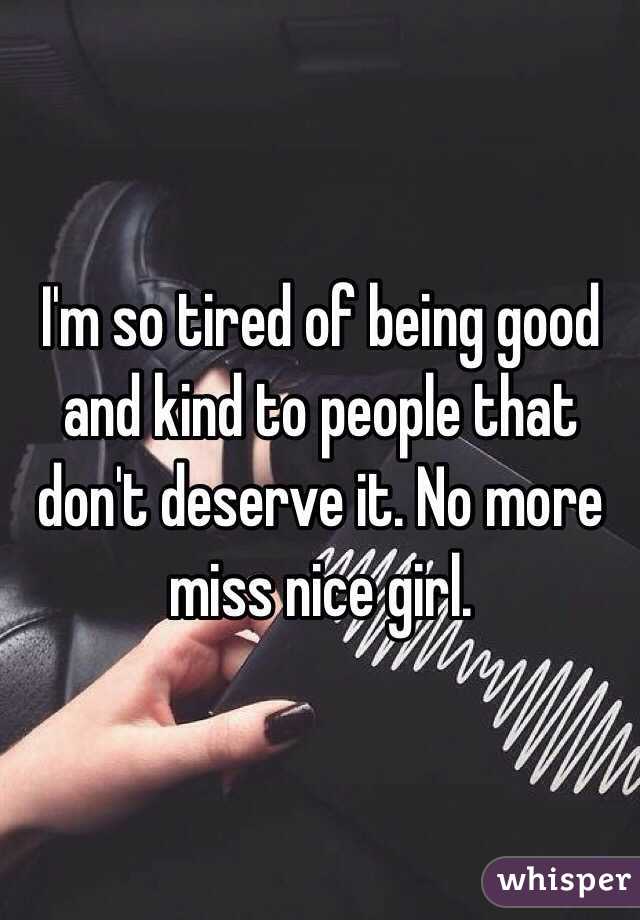 Tired of being a good girl