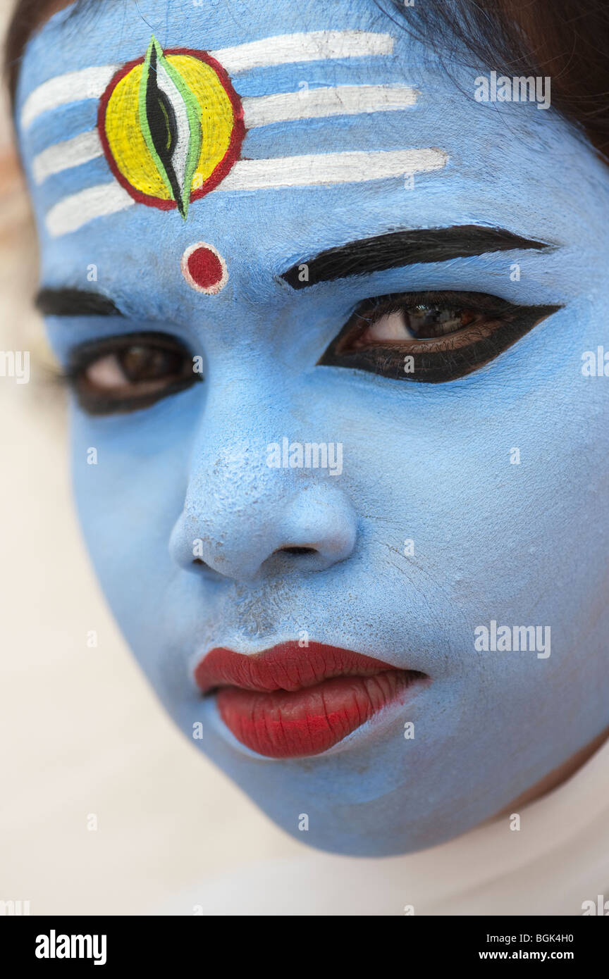 Indian blue faced god