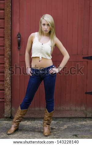 Teen low rise jeans