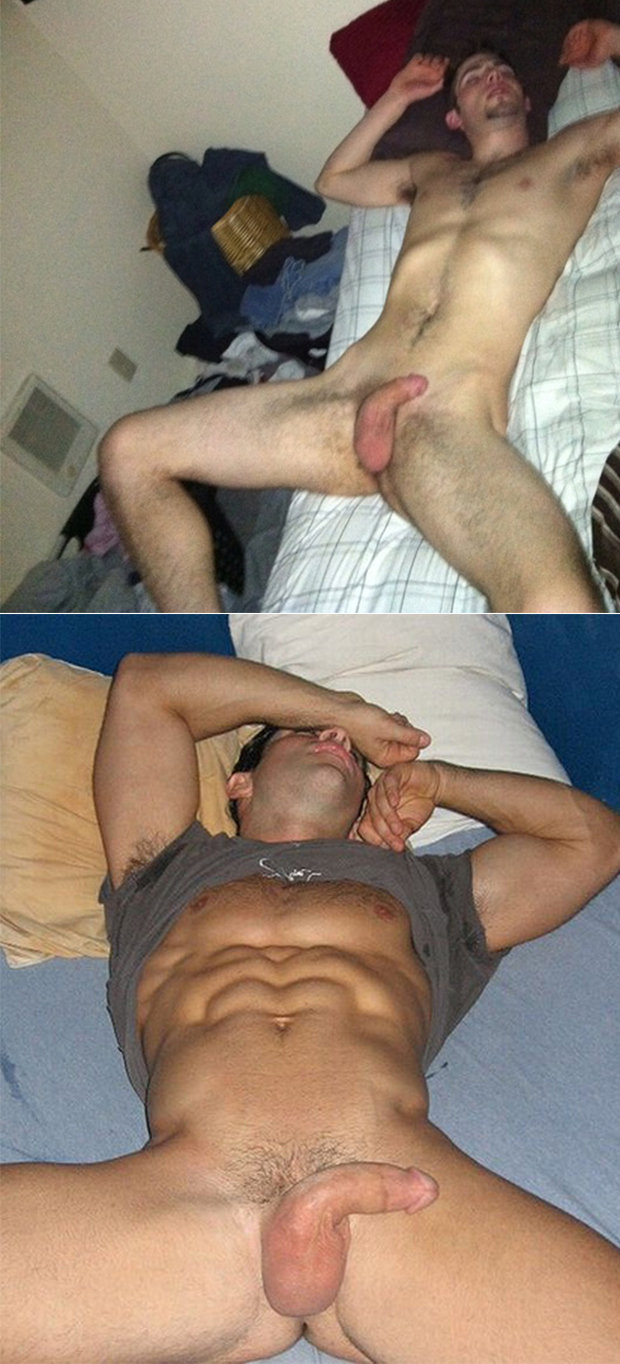 Guys caught sleeping naked