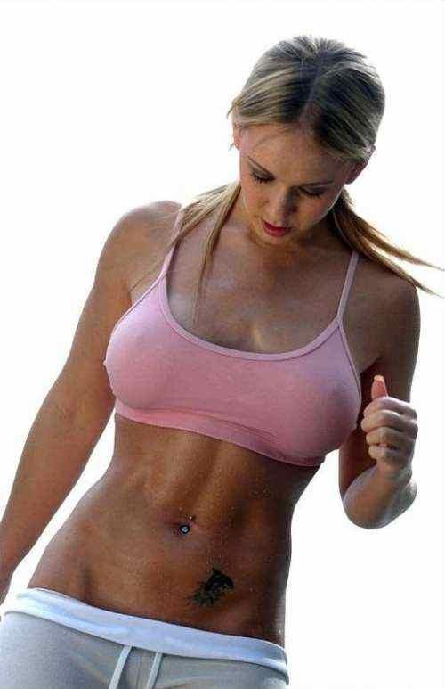 Sexy fitness girl pussy