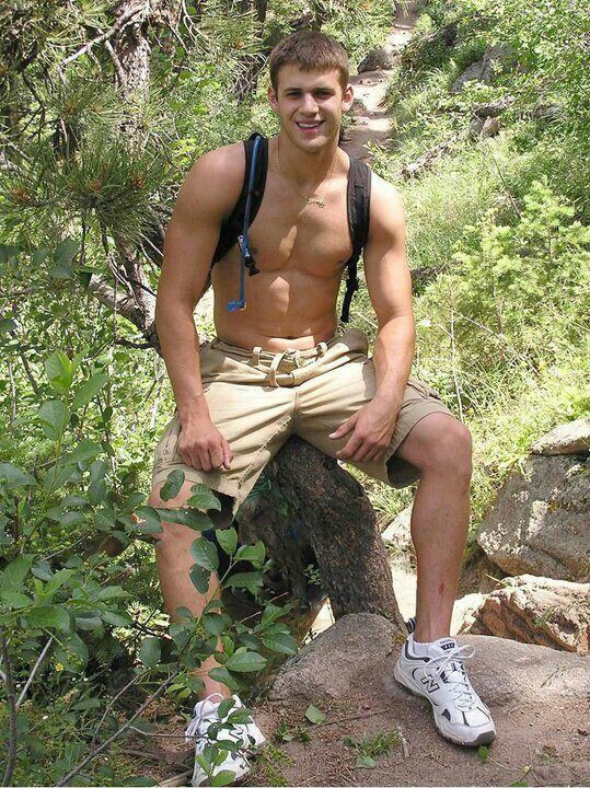 Gay male nude hiking