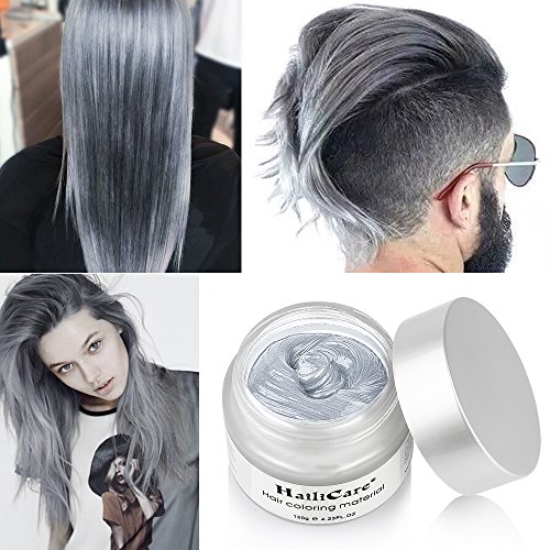 Silver grey hair