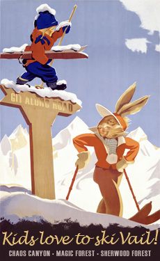 skis colorado Vintage