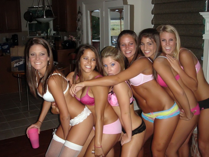 Naked college girls nude group party