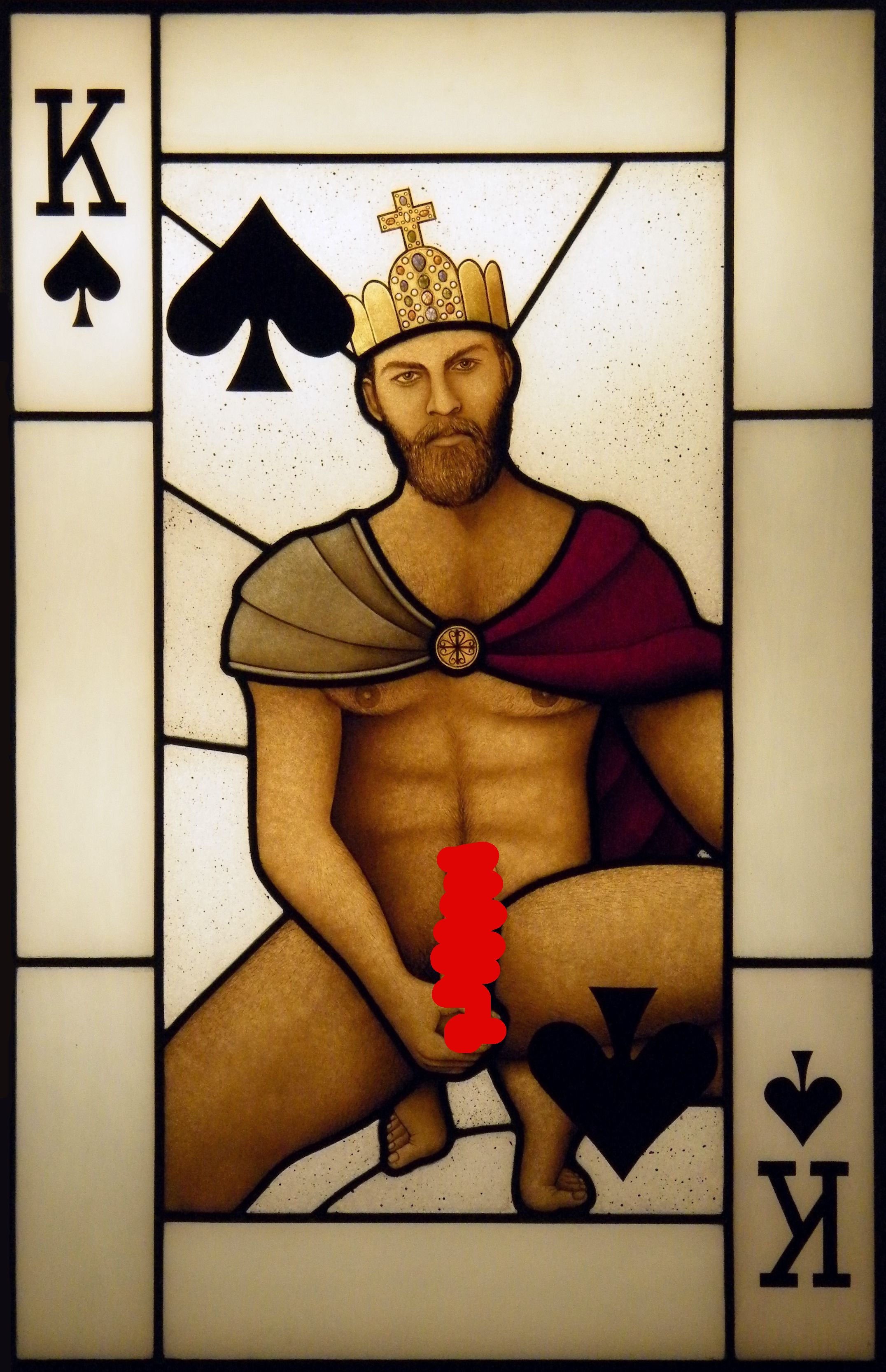 Gay male nude playing cards