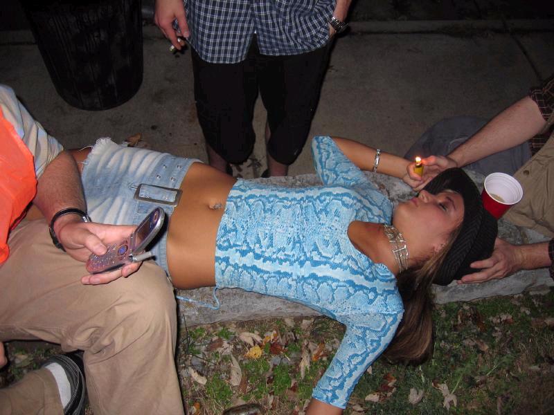 Drunk girls passed out naked