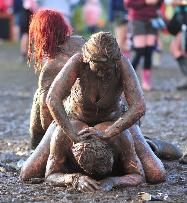 Naked mud wrestling sex