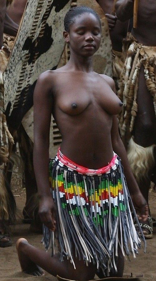 Dark black african woman nude