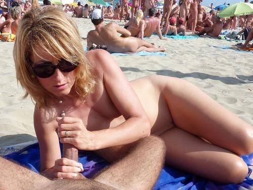 Naked woman erect penis nude beach