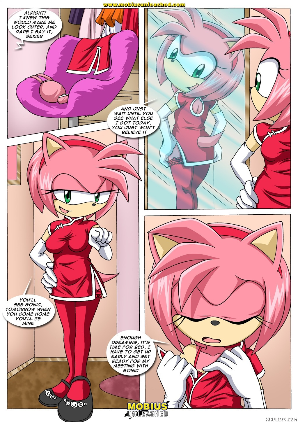 Naked sonic and amy porn comic