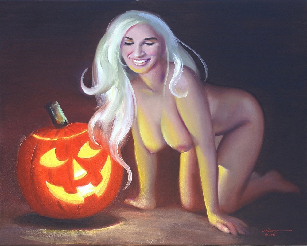 halloween nude Naked girl