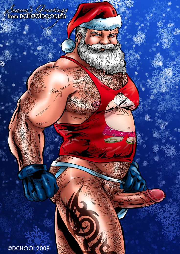 Sexy naked gay santa claus