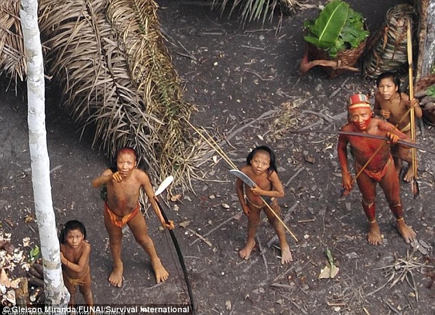 South american nude tribe family