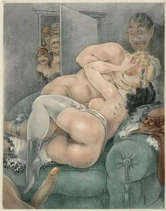 Vintage erotic cartoon sex drawings