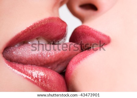 tongue up Lesbian close