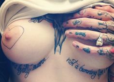 Tattoos on girls boobs