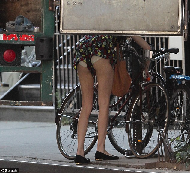 Bike hot girls bending over
