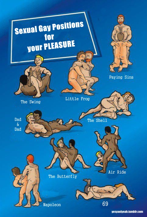 Gay male oral sex positions